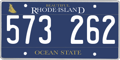RI license plate 573262
