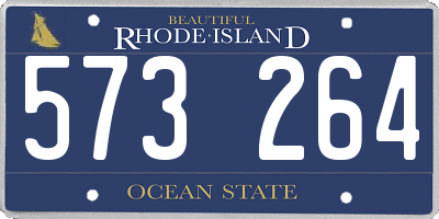 RI license plate 573264