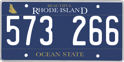 RI license plate 573266