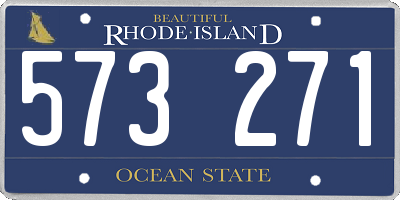 RI license plate 573271
