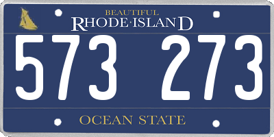 RI license plate 573273