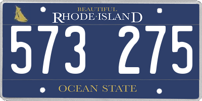 RI license plate 573275