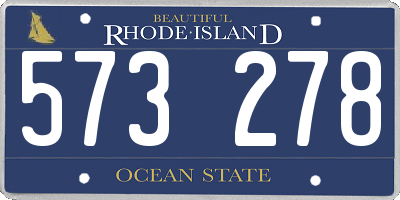 RI license plate 573278