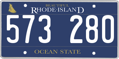 RI license plate 573280