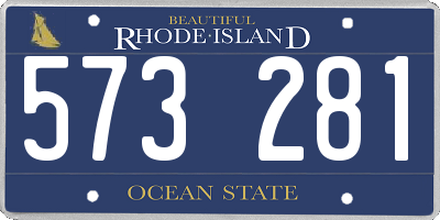 RI license plate 573281