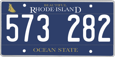RI license plate 573282
