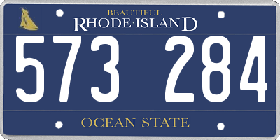RI license plate 573284
