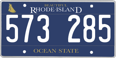 RI license plate 573285