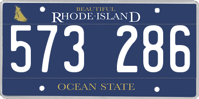 RI license plate 573286