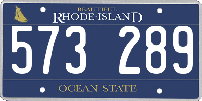 RI license plate 573289