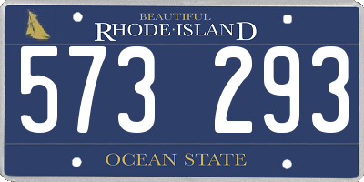 RI license plate 573293