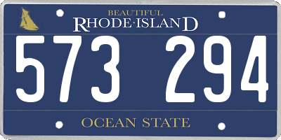RI license plate 573294