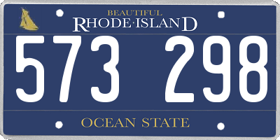 RI license plate 573298