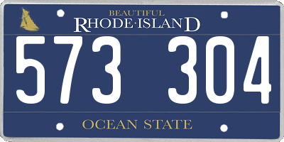 RI license plate 573304