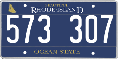 RI license plate 573307
