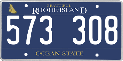 RI license plate 573308