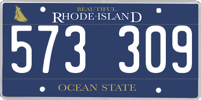 RI license plate 573309