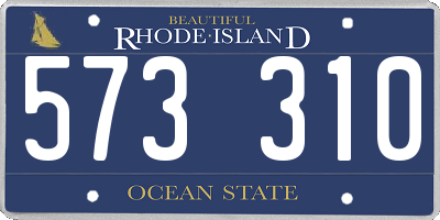 RI license plate 573310