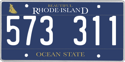 RI license plate 573311