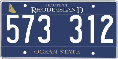 RI license plate 573312