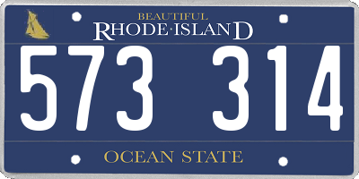 RI license plate 573314