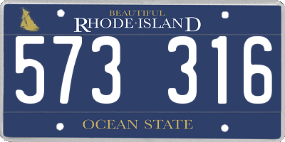 RI license plate 573316