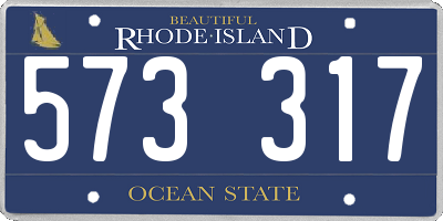 RI license plate 573317