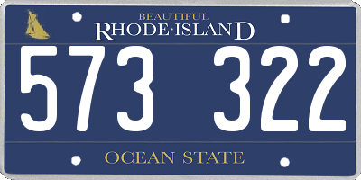RI license plate 573322