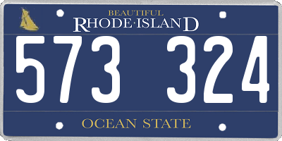 RI license plate 573324