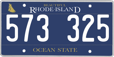 RI license plate 573325