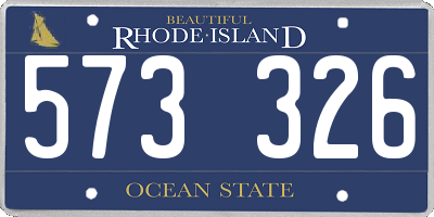 RI license plate 573326