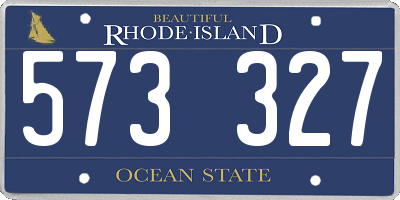 RI license plate 573327