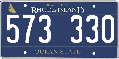 RI license plate 573330