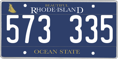 RI license plate 573335