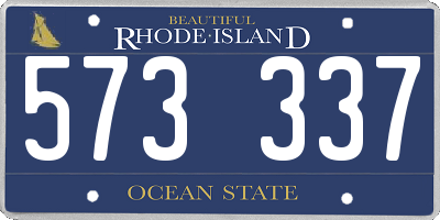 RI license plate 573337