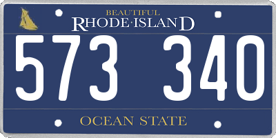 RI license plate 573340