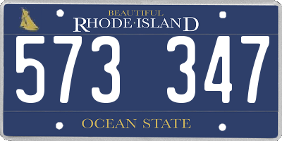 RI license plate 573347