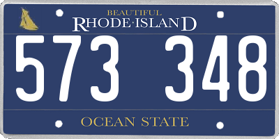 RI license plate 573348