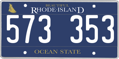RI license plate 573353
