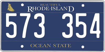 RI license plate 573354