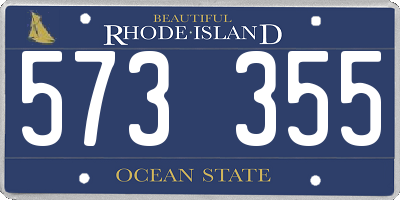 RI license plate 573355