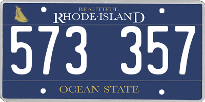 RI license plate 573357