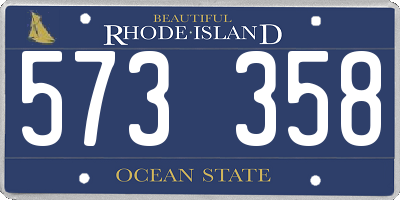 RI license plate 573358