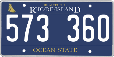 RI license plate 573360