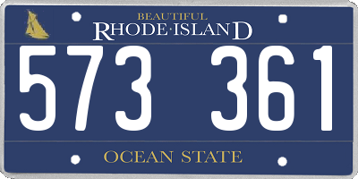 RI license plate 573361