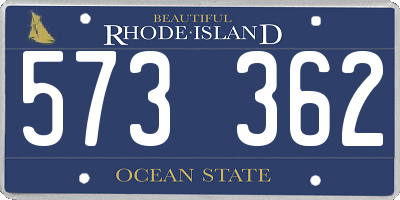 RI license plate 573362