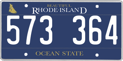 RI license plate 573364
