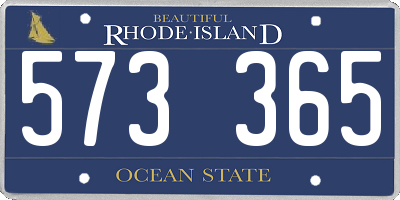 RI license plate 573365