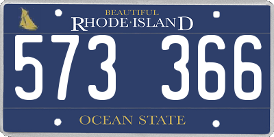 RI license plate 573366