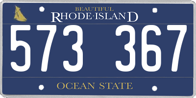 RI license plate 573367